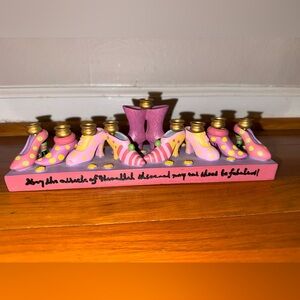 🕎NWOT Ceramic “Shoes” Menorah🕎